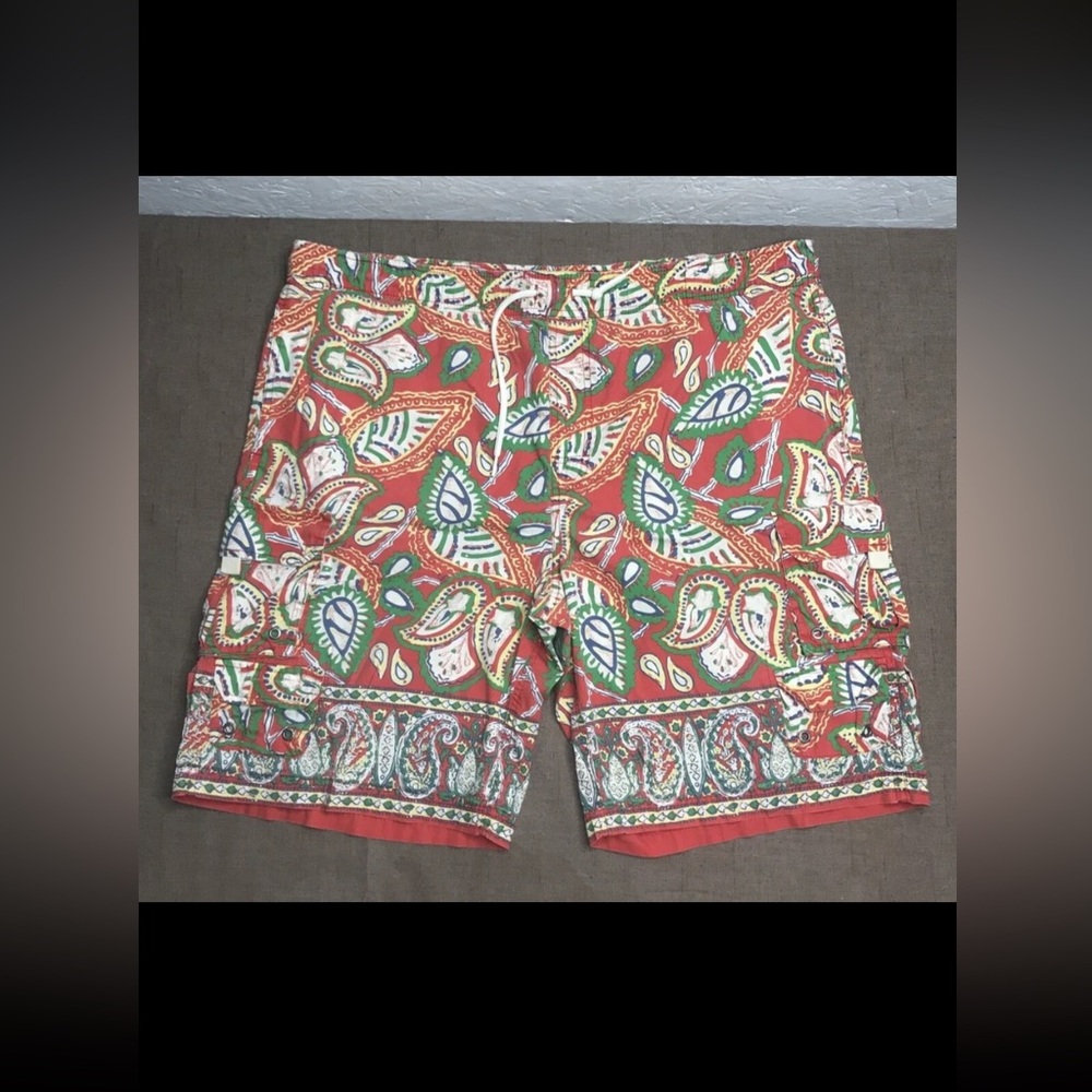 Excellent Polo by Ralph Lauren Men's Swim Board Shorts Paisley Size XL